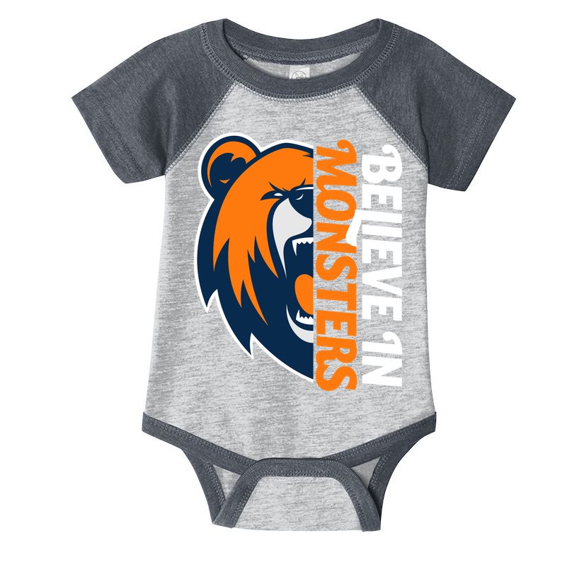 Believe In Monsters Chicago Football Infant Baby Jersey Bodysuit