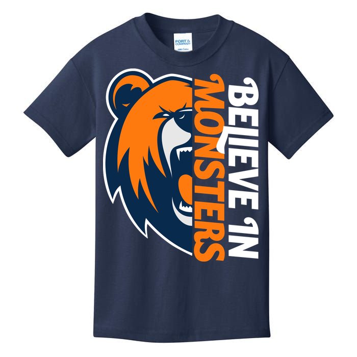 Believe In Monsters Chicago Football Kids T-Shirt