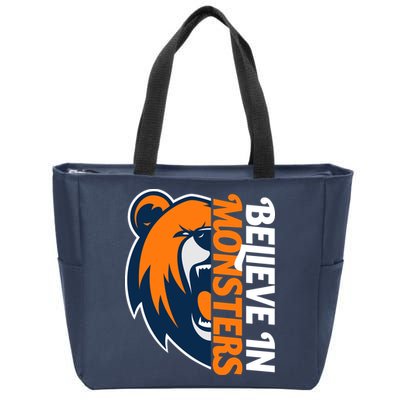 Believe In Monsters Chicago Football Zip Tote Bag