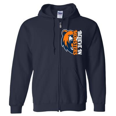 Believe In Monsters Chicago Football Full Zip Hoodie