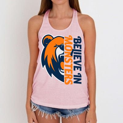 Believe In Monsters Chicago Football Women's Knotted Racerback Tank