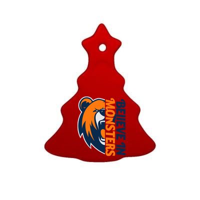 Believe In Monsters Chicago Football Ceramic Tree Ornament