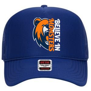 Believe In Monsters Chicago Football High Crown Mesh Back Trucker Hat