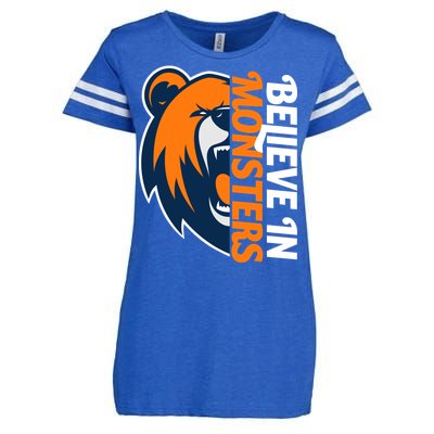 Believe In Monsters Chicago Football Enza Ladies Jersey Football T-Shirt