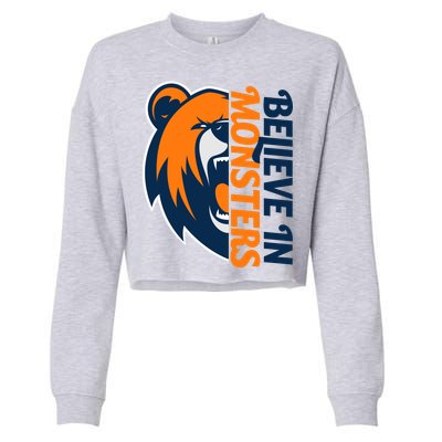 Believe In Monsters Chicago Football Cropped Pullover Crew