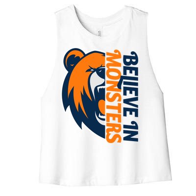 Believe In Monsters Chicago Football Women's Racerback Cropped Tank