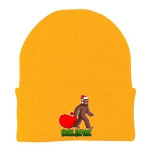 Believe In Santa Bigfoot Knit Cap Winter Beanie