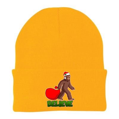 Believe In Santa Bigfoot Knit Cap Winter Beanie