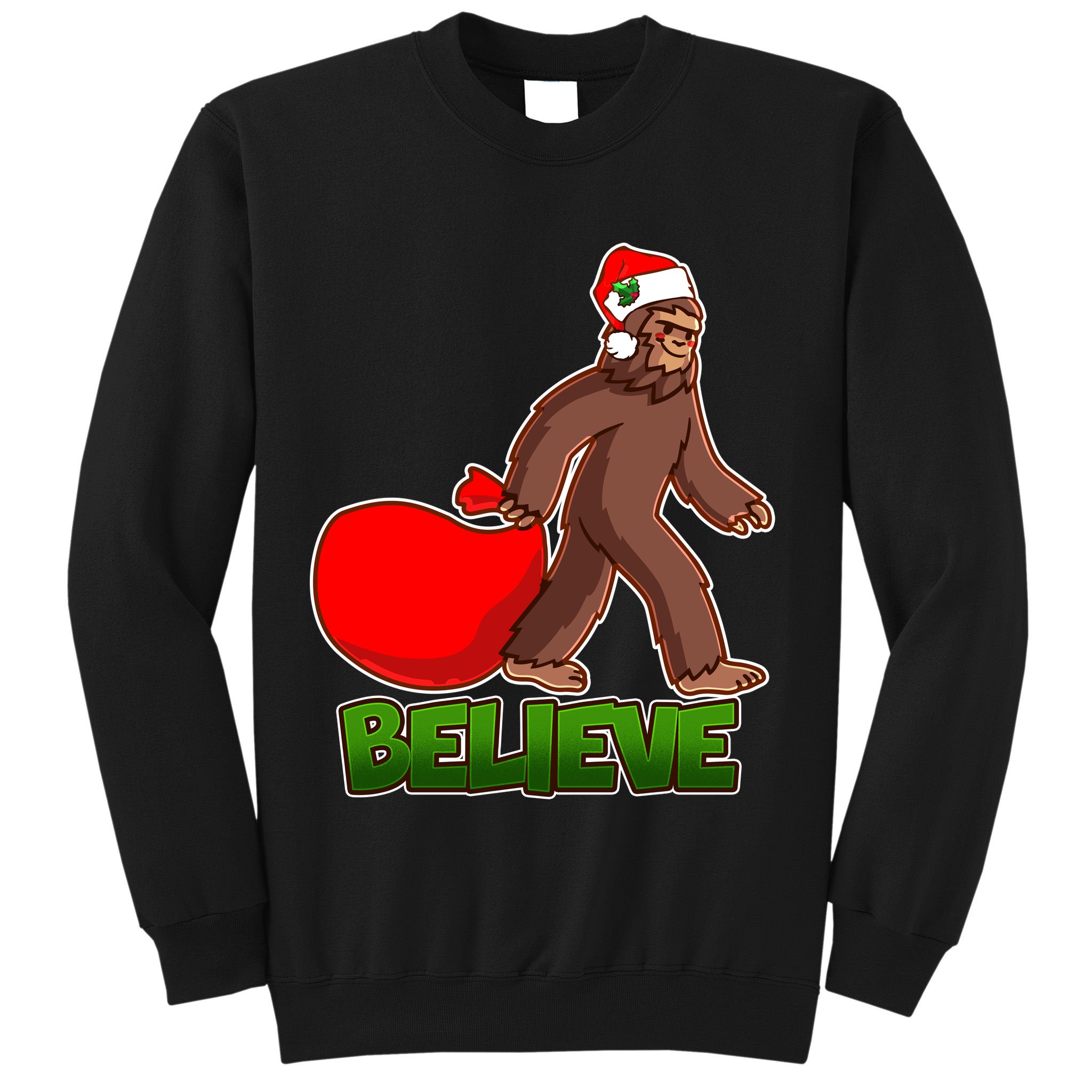 Believe In Santa Bigfoot Sweatshirt