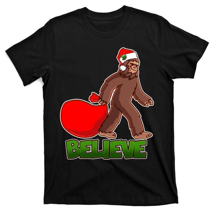 Believe In Santa Bigfoot T-Shirt