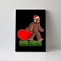 Believe In Santa Bigfoot Canvas