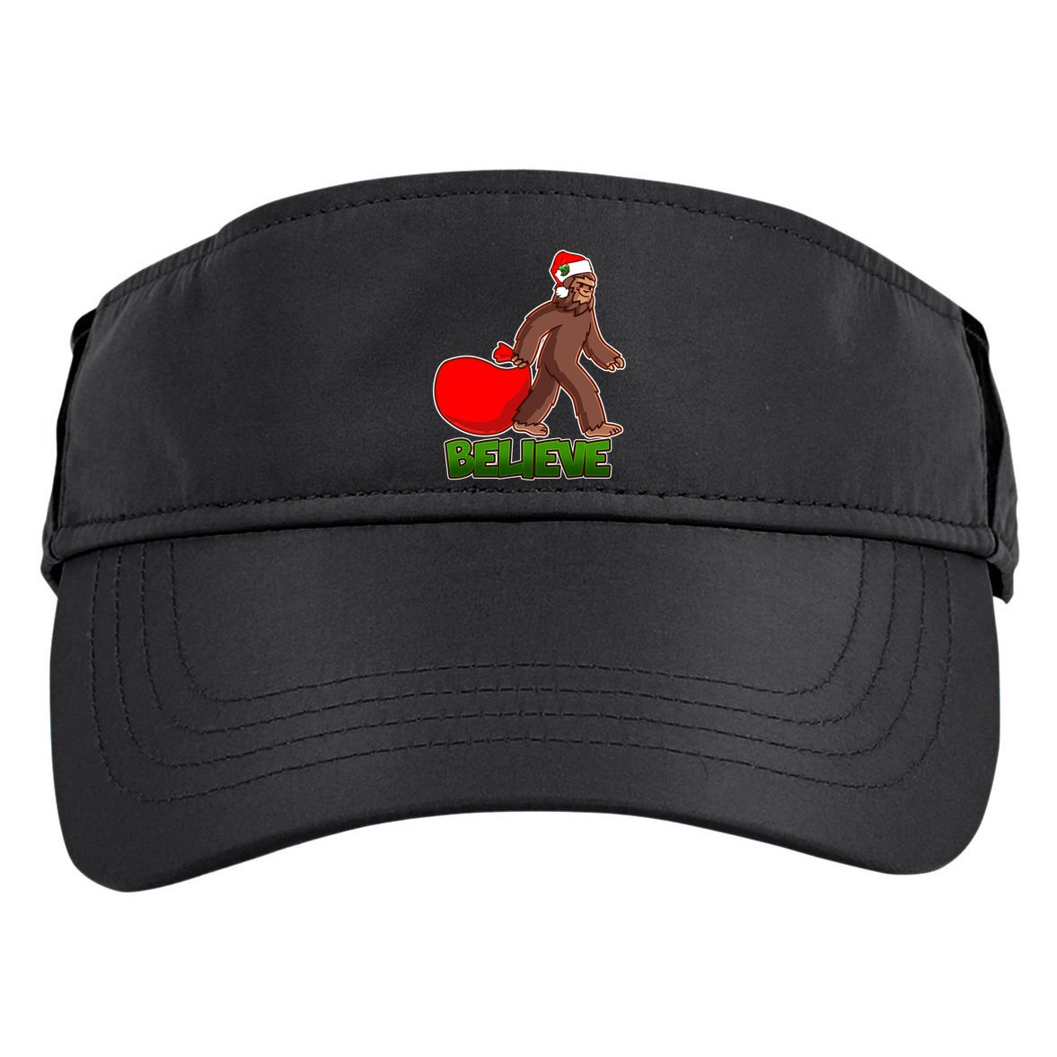 Believe In Santa Bigfoot Adult Drive Performance Visor