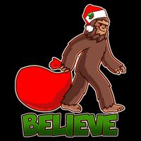 Believe In Santa Bigfoot 16 in Basic Backpack