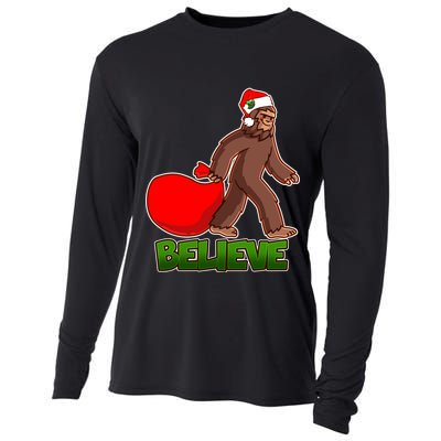 Believe In Santa Bigfoot Cooling Performance Long Sleeve Crew