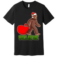 Believe In Santa Bigfoot Premium T-Shirt