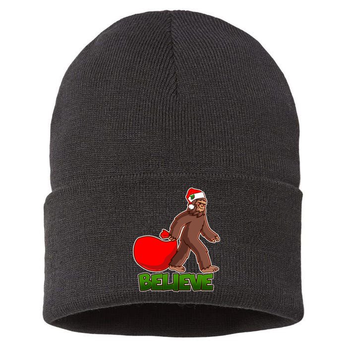 Believe In Santa Bigfoot Sustainable Knit Beanie