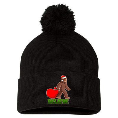 Believe In Santa Bigfoot Pom Pom 12in Knit Beanie