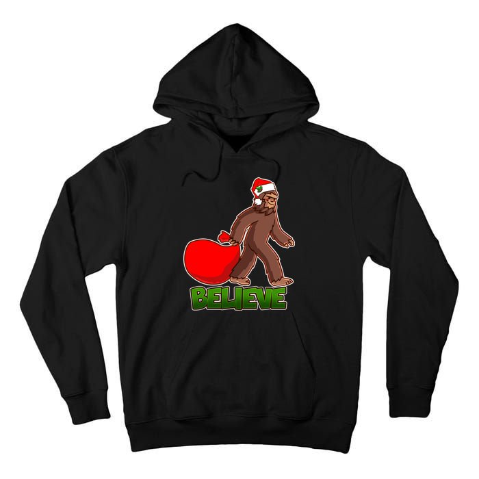 Believe In Santa Bigfoot Tall Hoodie