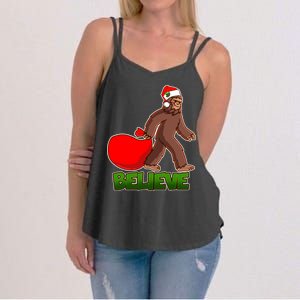 Believe In Santa Bigfoot Women's Strappy Tank