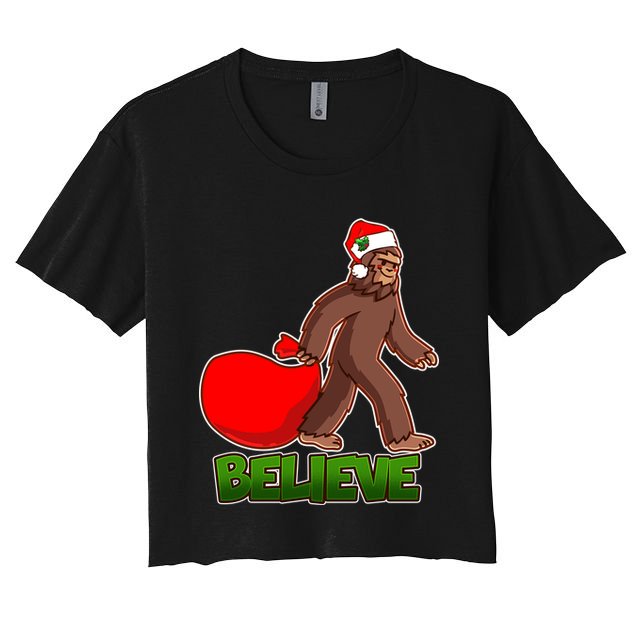 Believe In Santa Bigfoot Crop Top