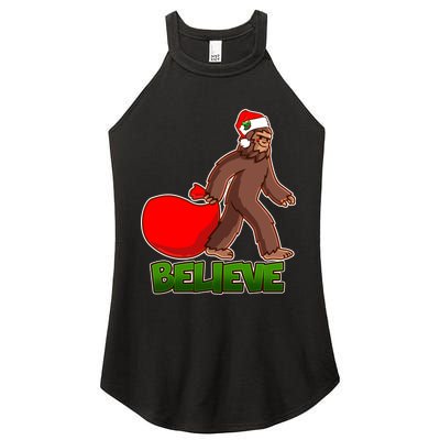 Believe In Santa Bigfoot Women's Perfect Tri Rocker Tank