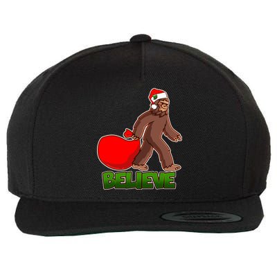 Believe In Santa Bigfoot Wool Snapback Cap