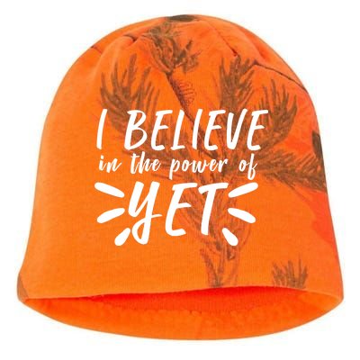 Believe In The Power Of Yet Growth Mindset Kati - Camo Knit Beanie