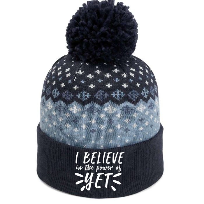 Believe In The Power Of Yet Growth Mindset The Baniff Cuffed Pom Beanie