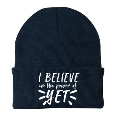 Believe In The Power Of Yet Growth Mindset Knit Cap Winter Beanie