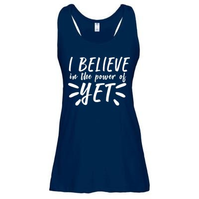 Believe In The Power Of Yet Growth Mindset Ladies Essential Flowy Tank