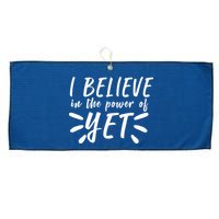 Believe In The Power Of Yet Growth Mindset Large Microfiber Waffle Golf Towel