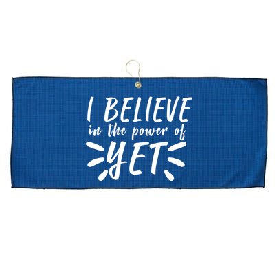 Believe In The Power Of Yet Growth Mindset Large Microfiber Waffle Golf Towel