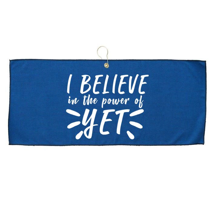 Believe In The Power Of Yet Growth Mindset Large Microfiber Waffle Golf Towel