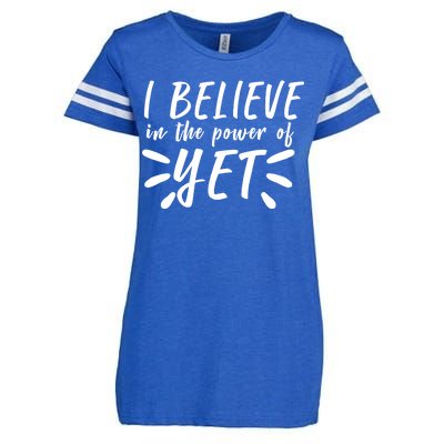 Believe In The Power Of Yet Growth Mindset Enza Ladies Jersey Football T-Shirt