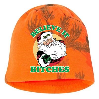 Believe It Bitches - Santa Funny Christmas Kati - Camo Knit Beanie