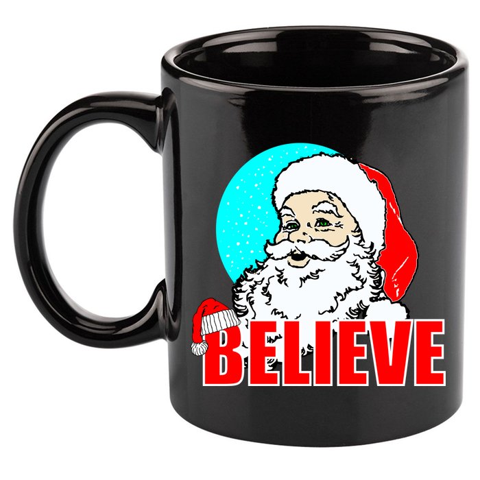 Believe Santa 11oz C Handle Ceramic Mug