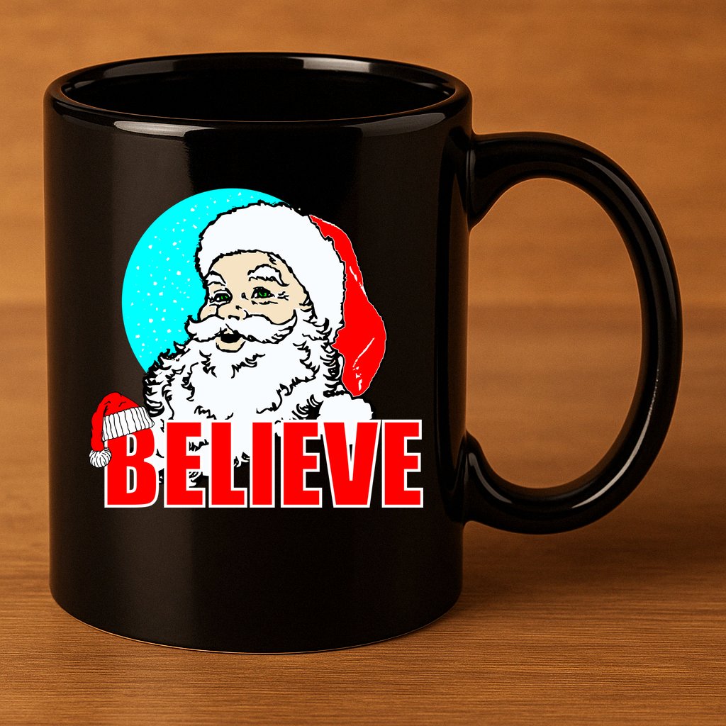 Believe Santa 11oz C Handle Ceramic Mug