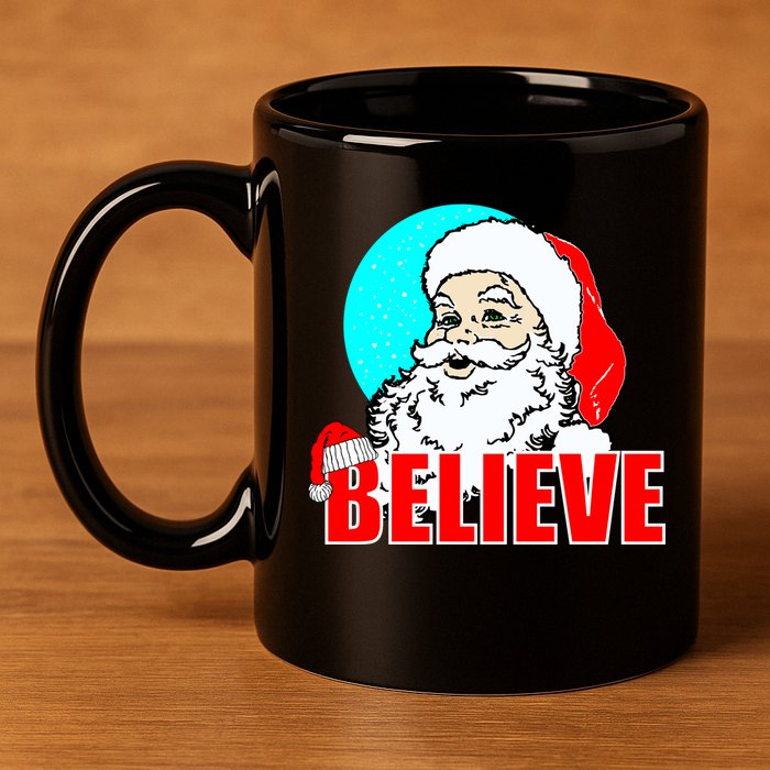 Believe Santa 11oz C Handle Ceramic Mug
