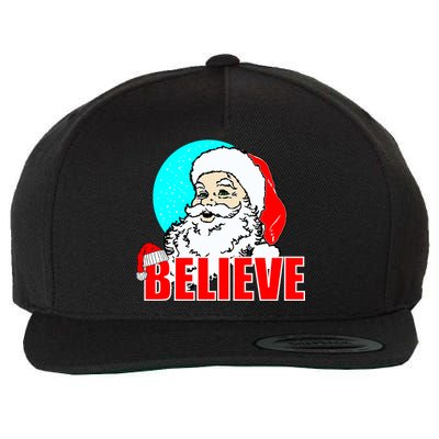 Believe Santa Wool Snapback Cap