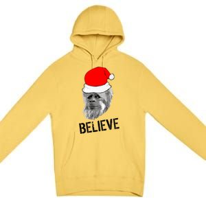 Believe Santa Sasquatch Premium Pullover Hoodie