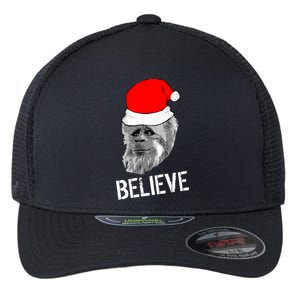 Believe Santa Sasquatch Flexfit Unipanel Trucker Cap