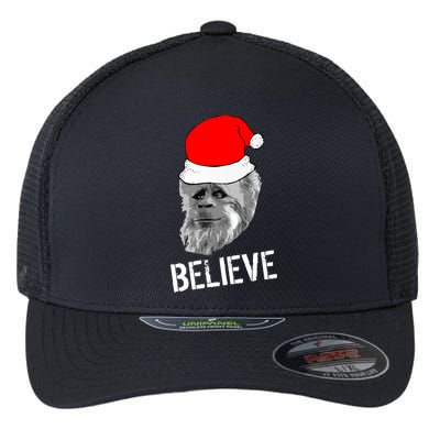 Believe Santa Sasquatch Flexfit Unipanel Trucker Cap