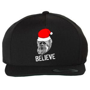 Believe Santa Sasquatch Wool Snapback Cap