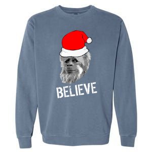 Believe Santa Sasquatch Garment-Dyed Sweatshirt