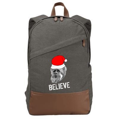 Believe Santa Sasquatch Cotton Canvas Backpack