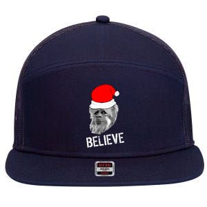 Believe Santa Sasquatch 7 Panel Mesh Trucker Snapback Hat