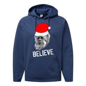 Believe Santa Sasquatch Performance Fleece Hoodie