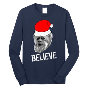 Believe Santa Sasquatch Long Sleeve Shirt