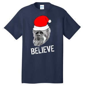 Believe Santa Sasquatch Tall T-Shirt