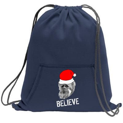 Believe Santa Sasquatch Sweatshirt Cinch Pack Bag